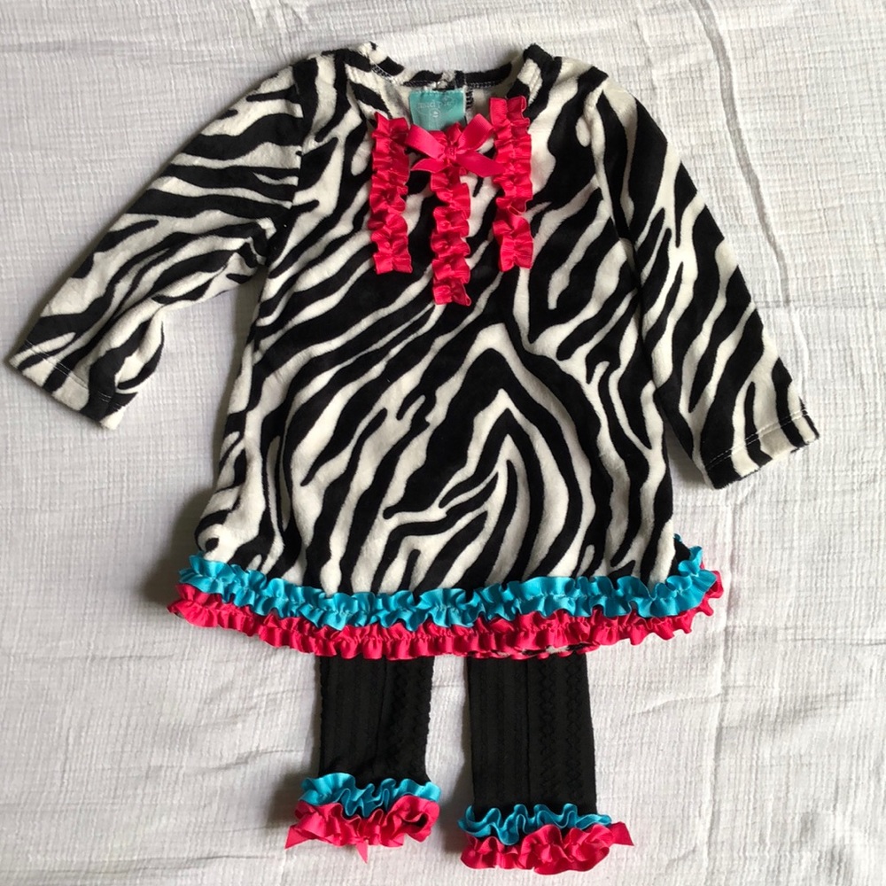 Mud pie 12-18m girls tunic dress and leggings